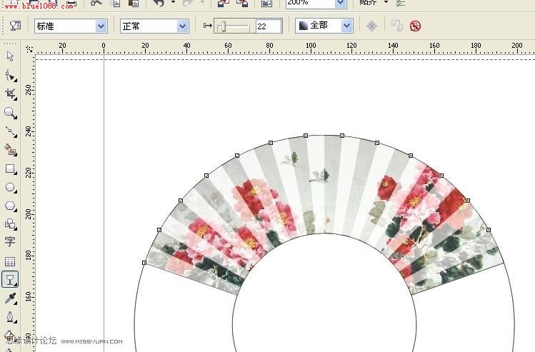 CorelDRAW绘制逼真的折扇教程